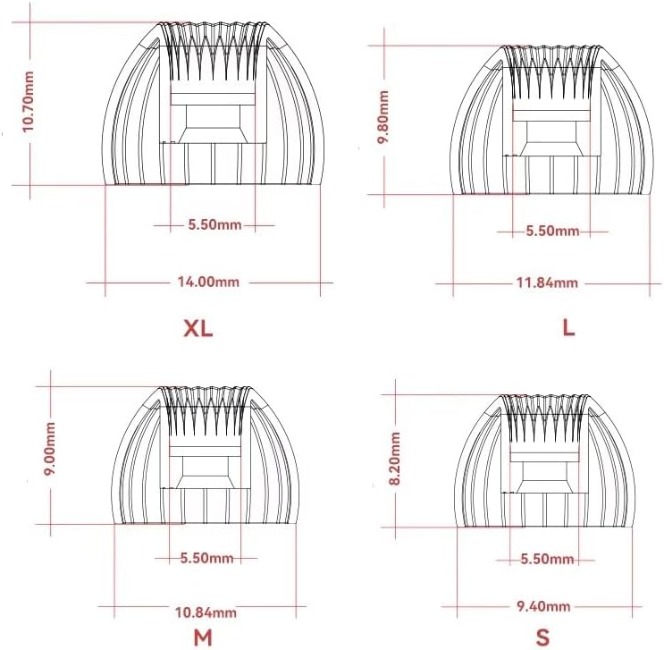 SPRING TIPS (L) Silicone Eartips