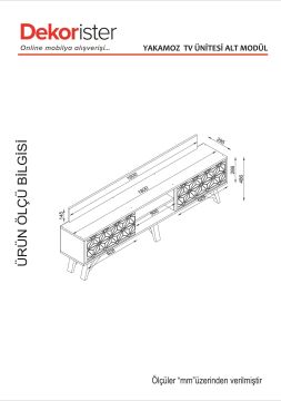 Dekorister Exclusive Yakamoz Tv Sehpası Ceviz