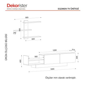 Dekorister Egemen Tv Ünitesi Beyaz