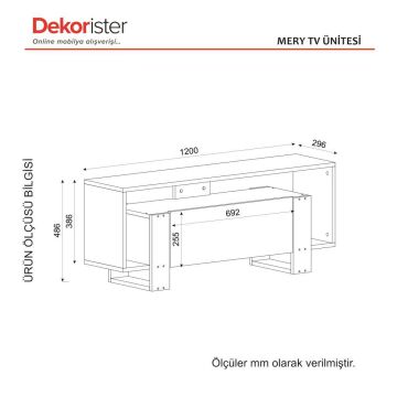 Dekorister Mery Tv Ünitesi Beyaz-Ceviz