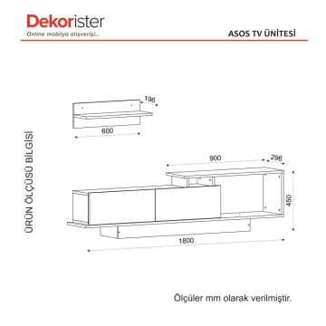 Dekorister Asos Tv Ünitesi Beyaz