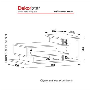 Dekorister Spring Orta Sehpa Beyaz-Ceviz