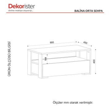 Dekorister Balina Orta Sehpa Beyaz-Ceviz