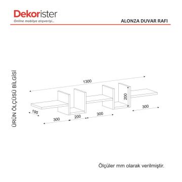 Dekorister Alonza Duvar Rafı Beyaz