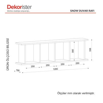 Dekorister Snow Duvar Rafı Beyaz