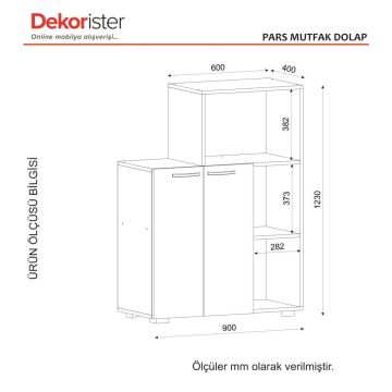 Dekorister Pars Mutfak Dolabı - Fırın Dolabı Beyaz