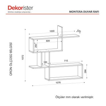 Dekorister Montera Kitaplık Beyaz