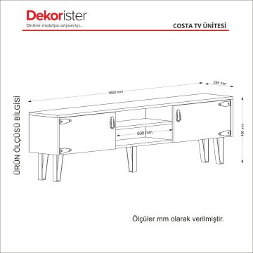 Dekorister Exclusive Costa Tv Sehpası Patik