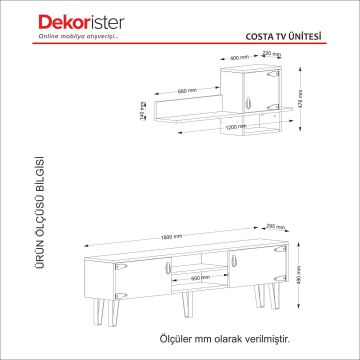 Dekorister Exclusive Costa Tv Ünitesi Patik