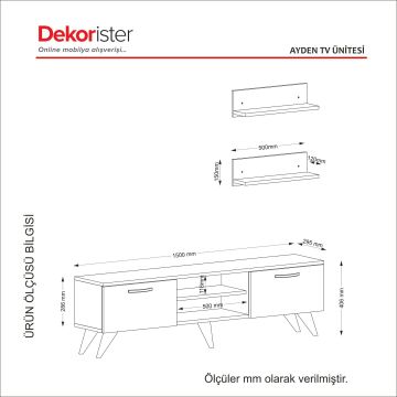 Dekorister Ayden Tv Ünitesi Ceviz-Mermer