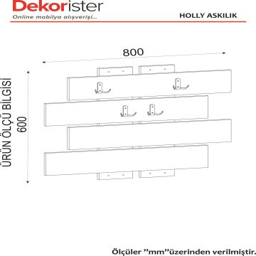 Dekorister Holly Askılık Beyaz-Ceviz