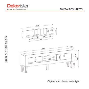 Dekorister Exclusive Emerald Tv Ünitesi Rebab