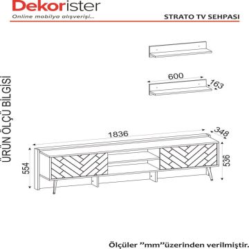 Dekorister Exclusive Strato Tv Ünitesi Antrasit-Ceviz