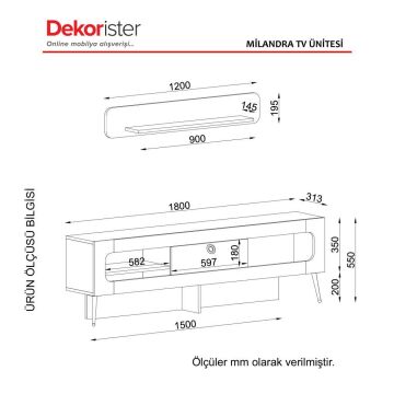 Dekorister Exclusive Milandra Tv Ünitesi Rebab-Garden