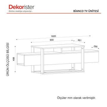 Dekorister Exclusive Bianco Tv Ünitesi Mermer