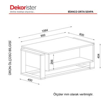 Dekorister Exclusive Bianco Orta Sehpa Mermer