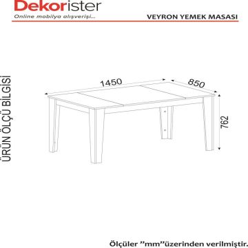 Dekorister Exclusive Veyron Yemek Masası Rebab-Mermer