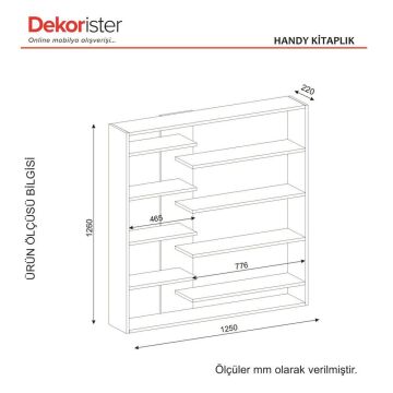 Dekorister Handy Kitaplık Beyaz