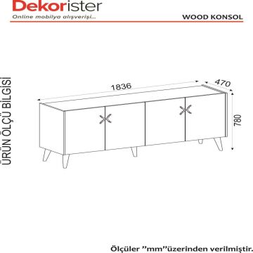 Dekorister Exclusive Wood Konsol Ceviz-Antrasit