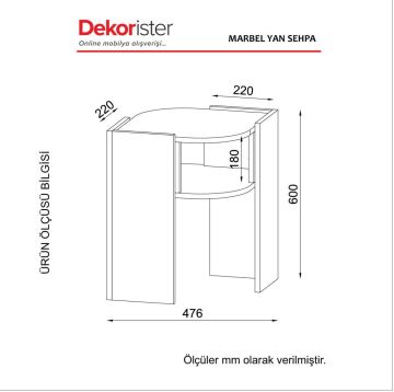 Dekorister Exclusive Marbel Koltuk Yan Sehpa Ceviz-Mermer