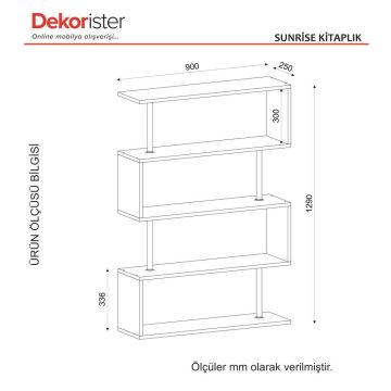 Dekorister Sunrise Kitaplık Beyaz