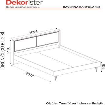 Dekorister Exclusive Ravenna Çift Kişilik Karyola - 160-200