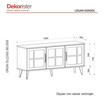 Dekorister Logan Konsol Ceviz-Bohça