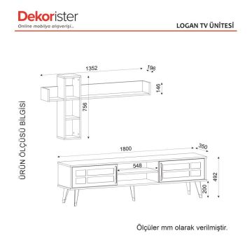 Dekorister Logan Tv Ünitesi Ceviz-Bohça