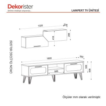 Dekorister Lamper Tv Ünitesi Ceviz-Mermer