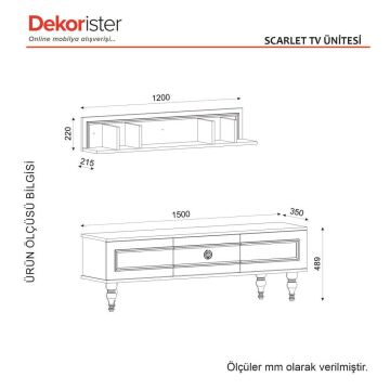 Dekorister Scarlet Tv Ünitesi Beyaz