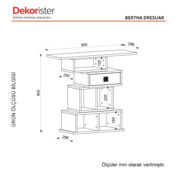 Dekorister Bertha Dresuar Antrasit-Mermer