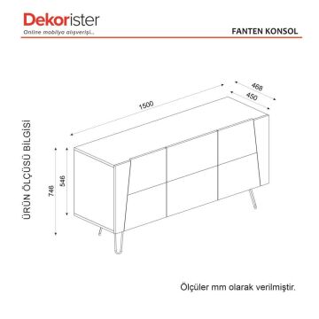 Dekorister Fanten Konsol Safir-Mermer-Antrasit