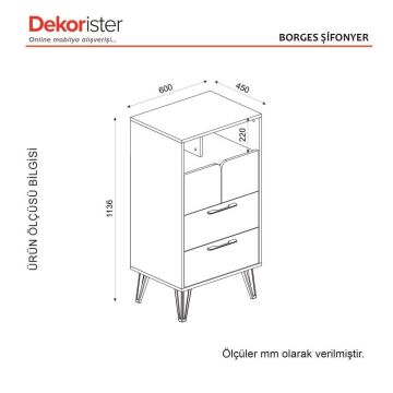 Dekorister Borges Şifonyer Cura-Nehirkumu-Antrasit