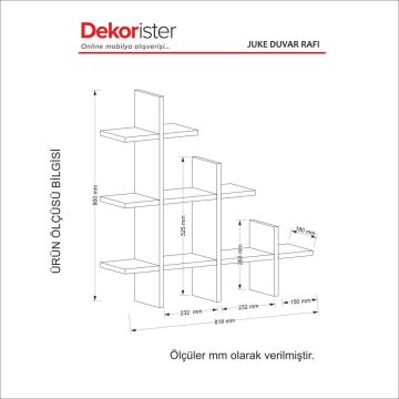 Dekorister Juke Duvar Rafı Ceviz