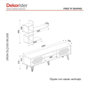 Dekorister Fred Tv Ünitesi Safir