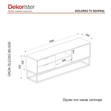 Dekorister Dolores Tv Ünitesi Antrasit - Safir