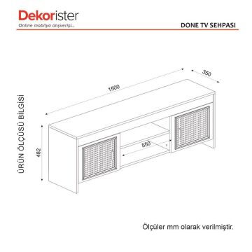 Dekorister Done Tv Ünitesi Beyaz-Rebab