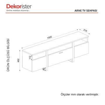 Dekorister Arne Tv Ünitesi Cura-Nehirkumu-Antrasit