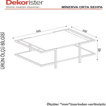 Dekorister Minerva Orta Sehpa Ceviz-Mermer