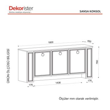 Dekorister Sansa Konsol Beyaz-Lidya