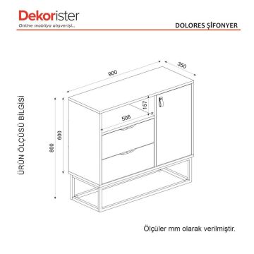 Dekorister Dolores Şifonyer Antrasit - Safir