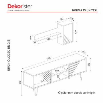 Dekorister Norma Tv Ünitesi Ceviz