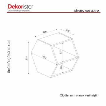 Dekorister Kipera Dergilik Yan Sehpa Safir