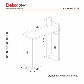 Dekorister Ryan Ayakkabılıklı Dresuar Portmanto Ceviz