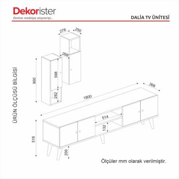 Dekorister Dalia Tv Ünitesi Cura-Nehirkumu