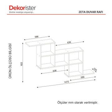 Dekorister Zeta Duvar Rafları Beyaz