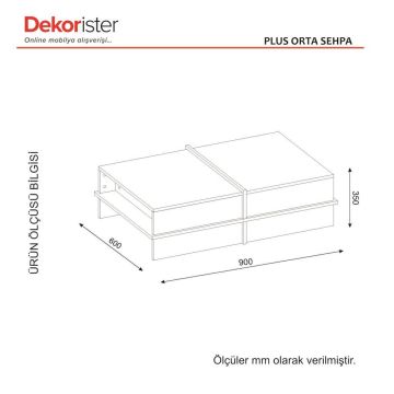 Dekorister Plus Orta Sehpa BEYAZ-CEVİZ