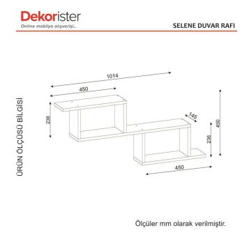 Dekorister Selene Duvar Rafı Beyaz