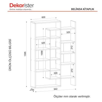 Dekorister Belinda Kitaplık Beyaz-Cordoba