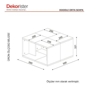 Dekorister Doodle Orta Sehpa Beyaz-Cordoba